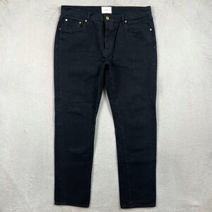 Sid Mashburn Pants Mens 36x29 Black Canvas Tapered Button Fly Preppy Made In USA